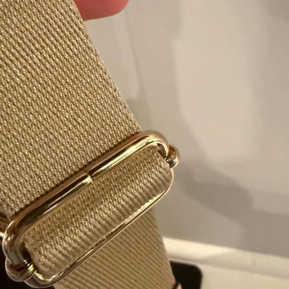 Jet Set Small gold Metallic Logo Debossed Crossbody with tech attachments - Picture 5 of 8